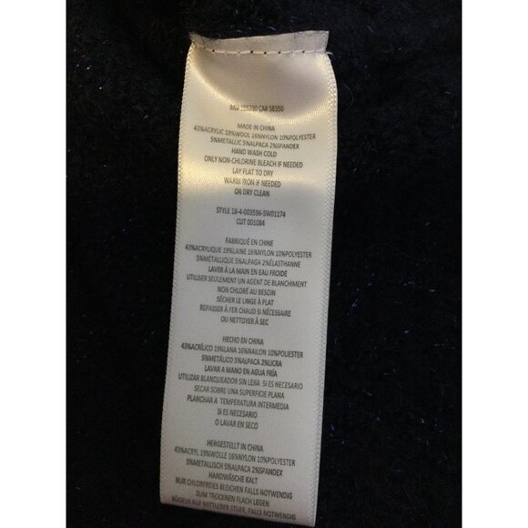 Joie Womens Twisted Front Knit Sweater Long Sleeves Blue Large Metallic - Picture 5 of 5